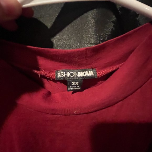 Red Turtleneck Body Suit - Picture 4 of 4